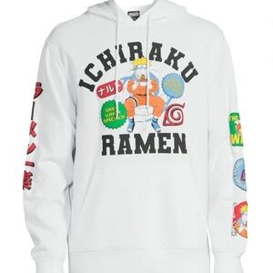 Naruto Men's Graphic Print Fleece Pullover Hoodie, Size S